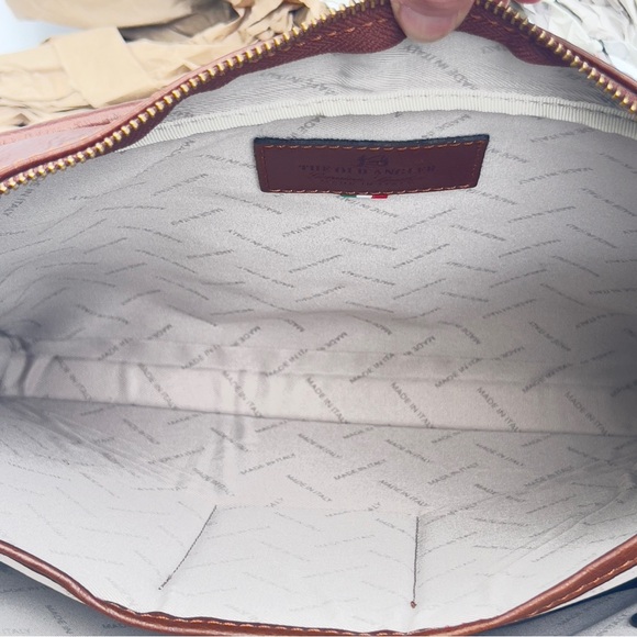 🆕 NWT Old Angler Firenze Cognac Leather Briefcase/Messenger Bag - Picture 9 of 16